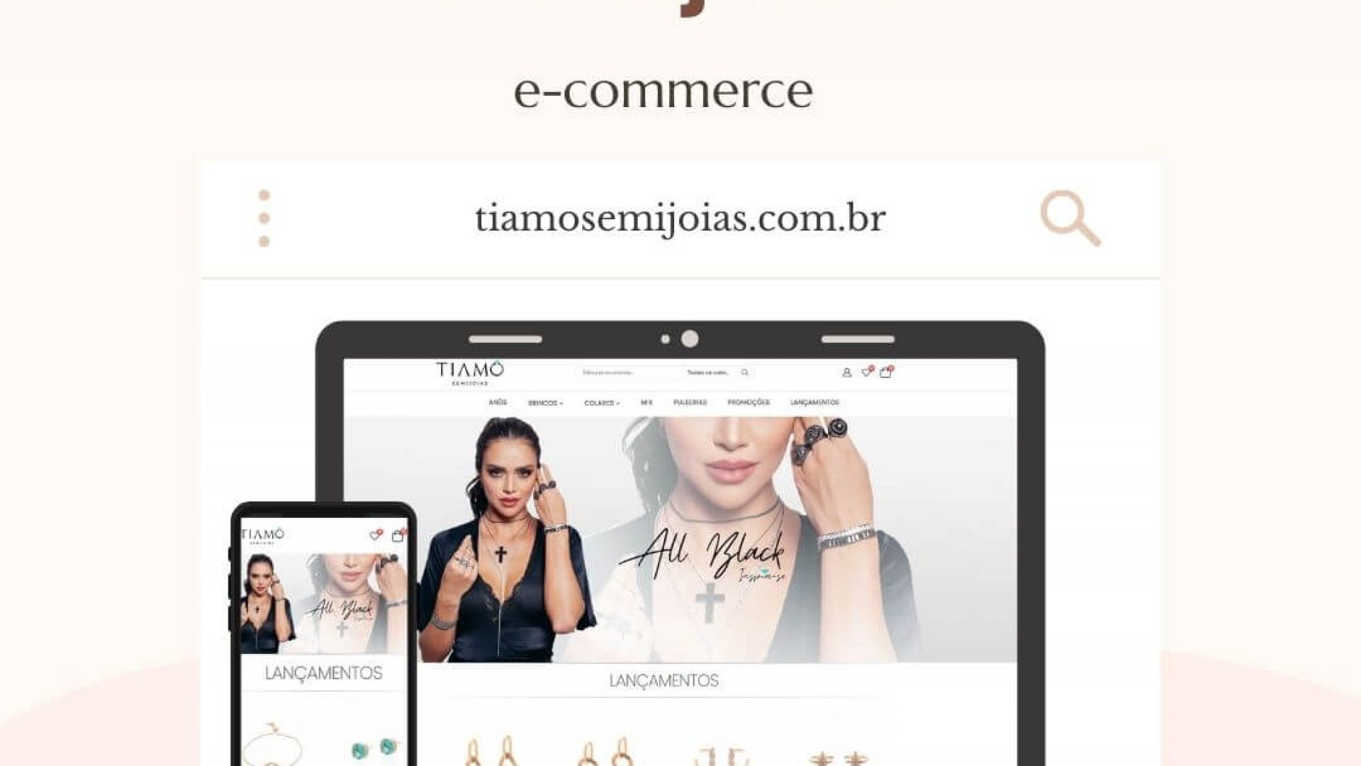 portfolio ecommerce ti amo semi joias - kaizen digital